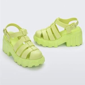 Melissa Megan Jelly Platform Fisherman Sandal NEW IN BOX